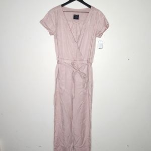 Abercrombie & Fitch Pink Faux Wrap Jumpsuit Size M